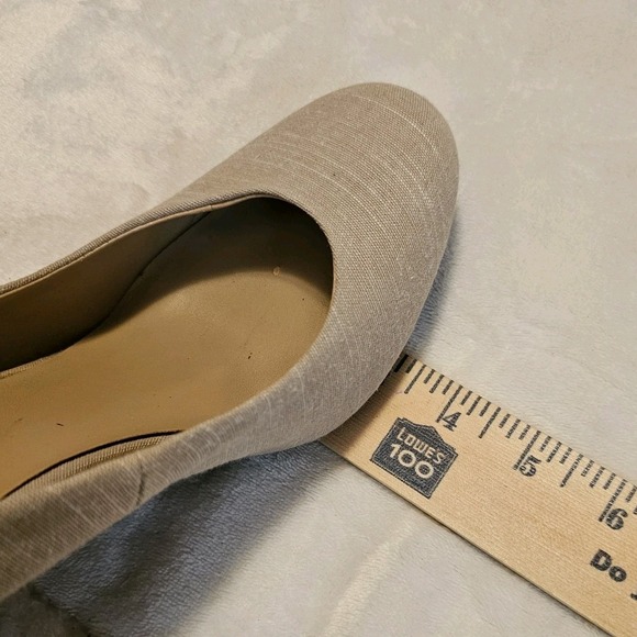Kelly & Katie Isabel-kk Tan Linen Closed Toe Heels Women's Size 8.5M Used - Picture 7 of 10